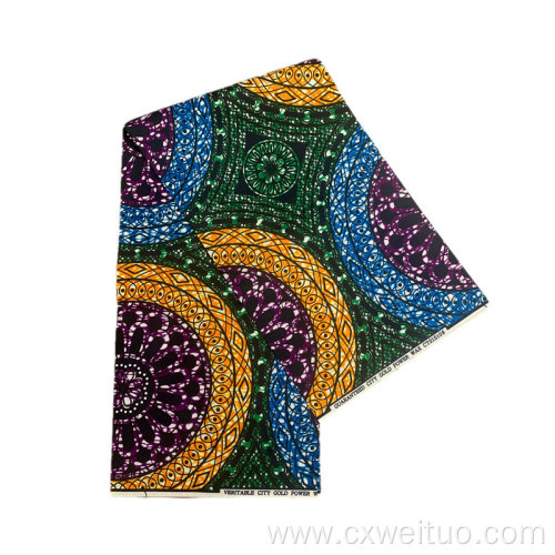 100% african polyester printed fabrics